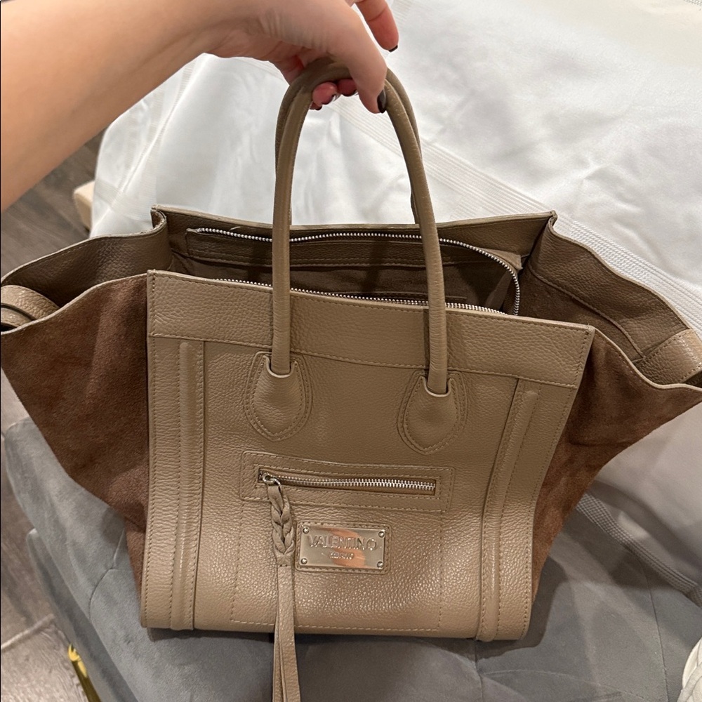 Valentino Tan Leather suede Tote - Picture 13 of 17